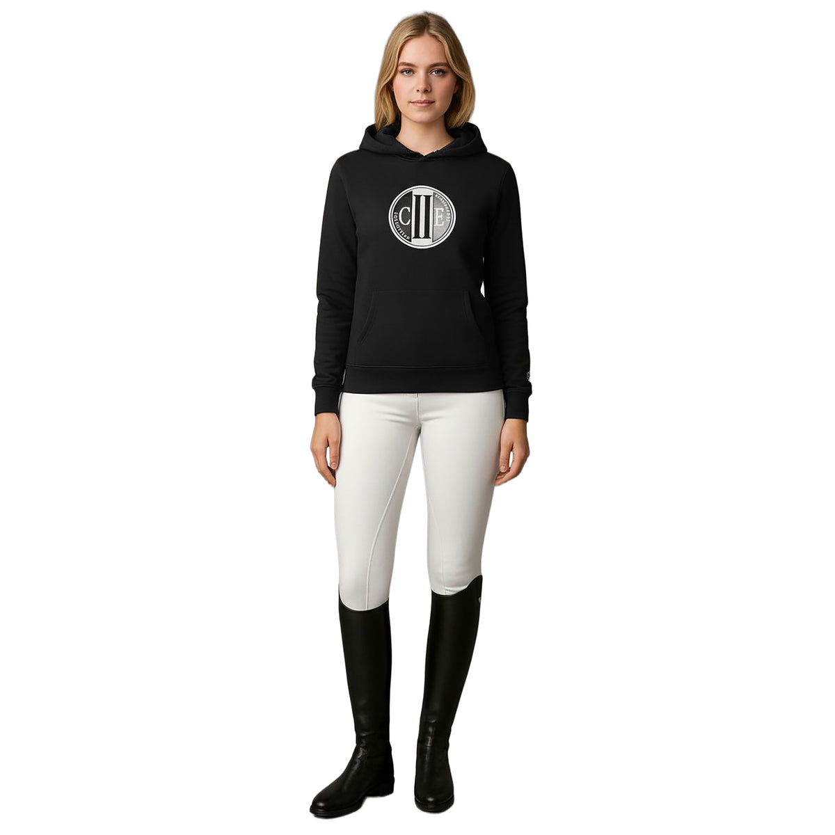 STOCTON Unisex Longsleeved Hoodie Black (Jet Black)