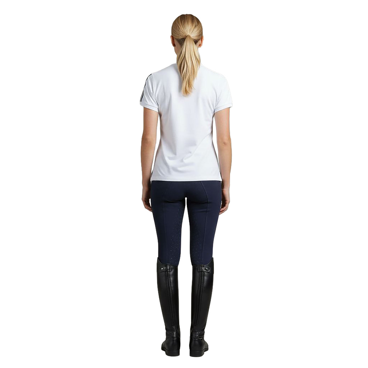 MERCED Polo Neck Pique T-Shirt White (Optical White)
