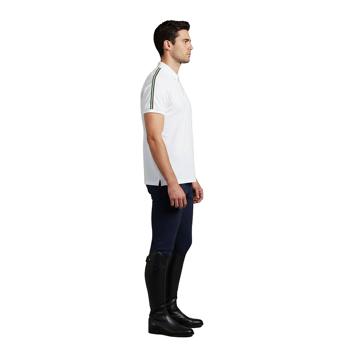 MIDTOWN Poloneck Pique T-Shirt White (Optical White)