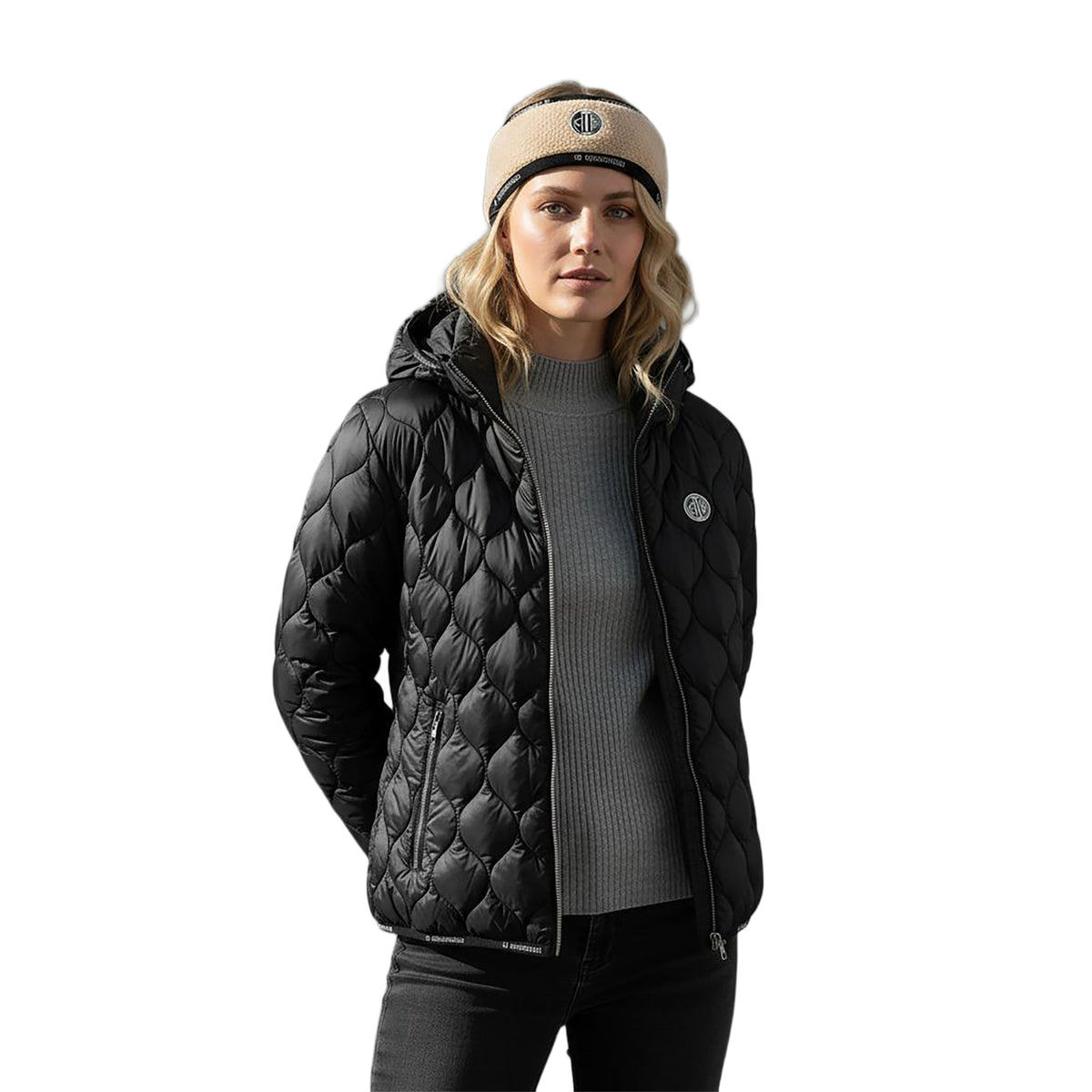 ENCINITAS Fleece Headband Beige (Chreme Brulee)