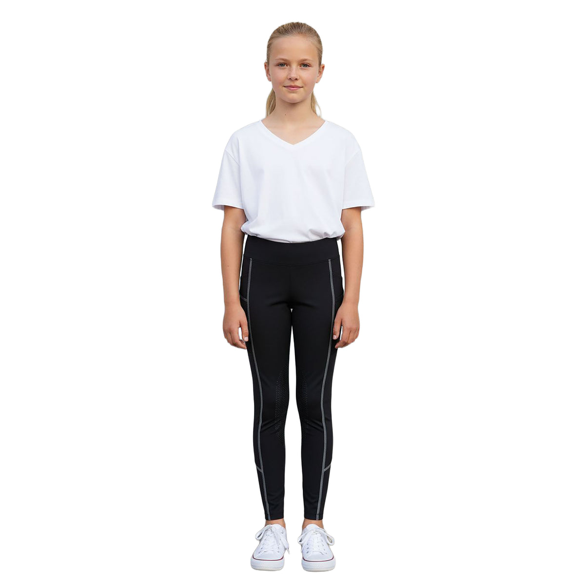 GUANDALUPE Girls Fullgrip thights Black (Jet Black)