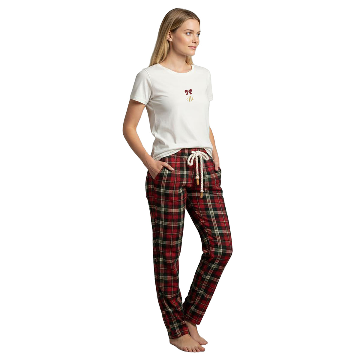 ALBERGO Ladies T-Shirt W embrodery White (Optical White)