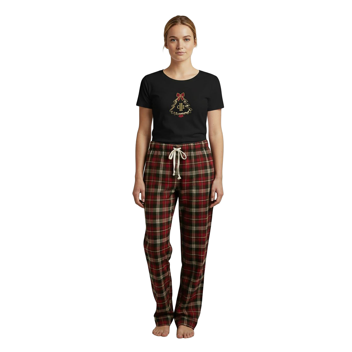BUCINE Ladies T-Shirt w Embrodery Black (Jet Black)