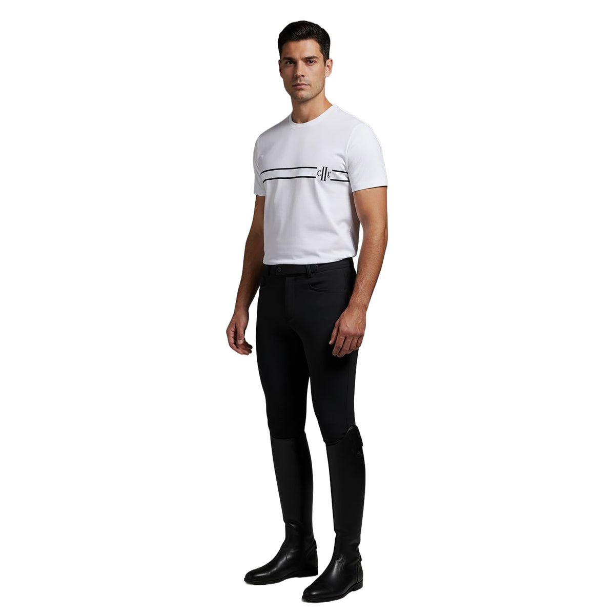 CALENZANO Mens T-Shirt W print White (Optical White)