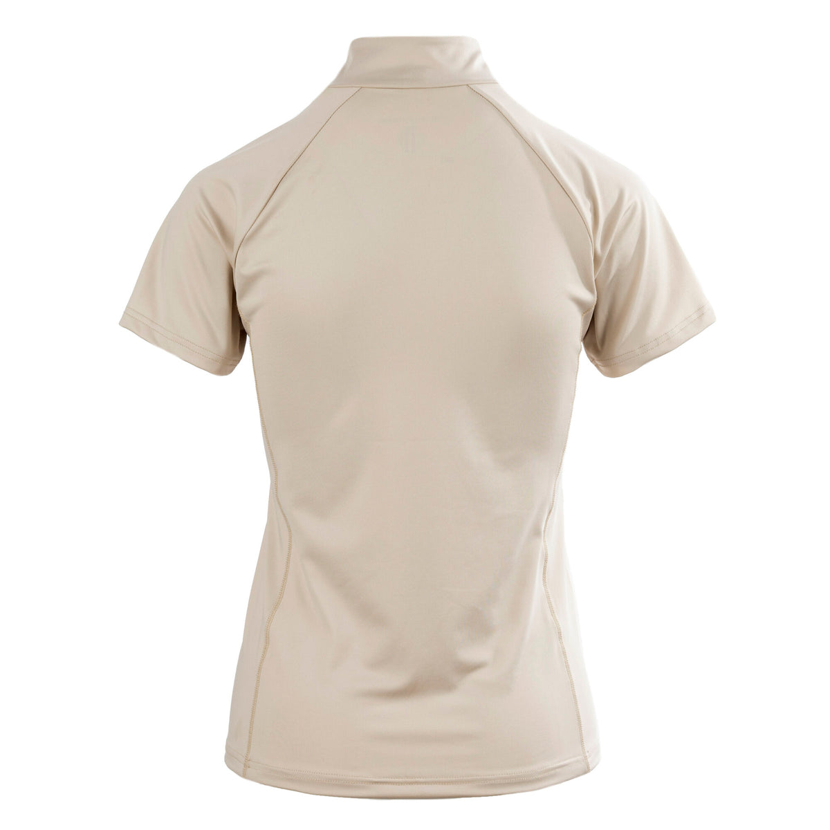 WEMBLEY Ladies Zip Neck T-Shirt Sandshell (Beige)