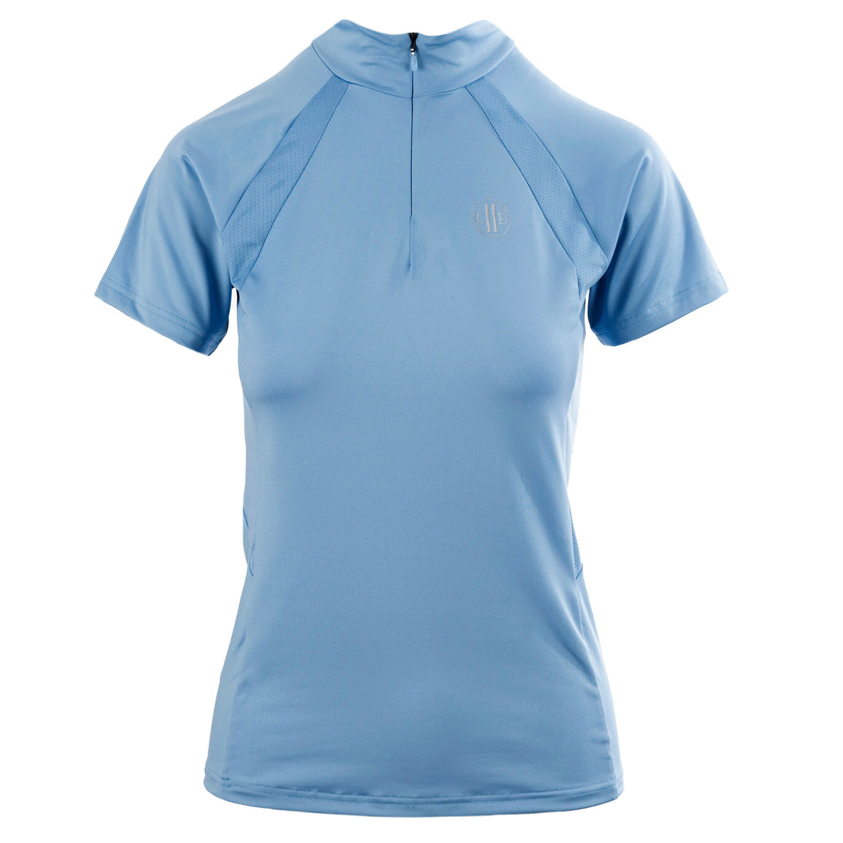 WESTMINISTER Ladies Zip Neck Top Placid Blue(Lt Blue)