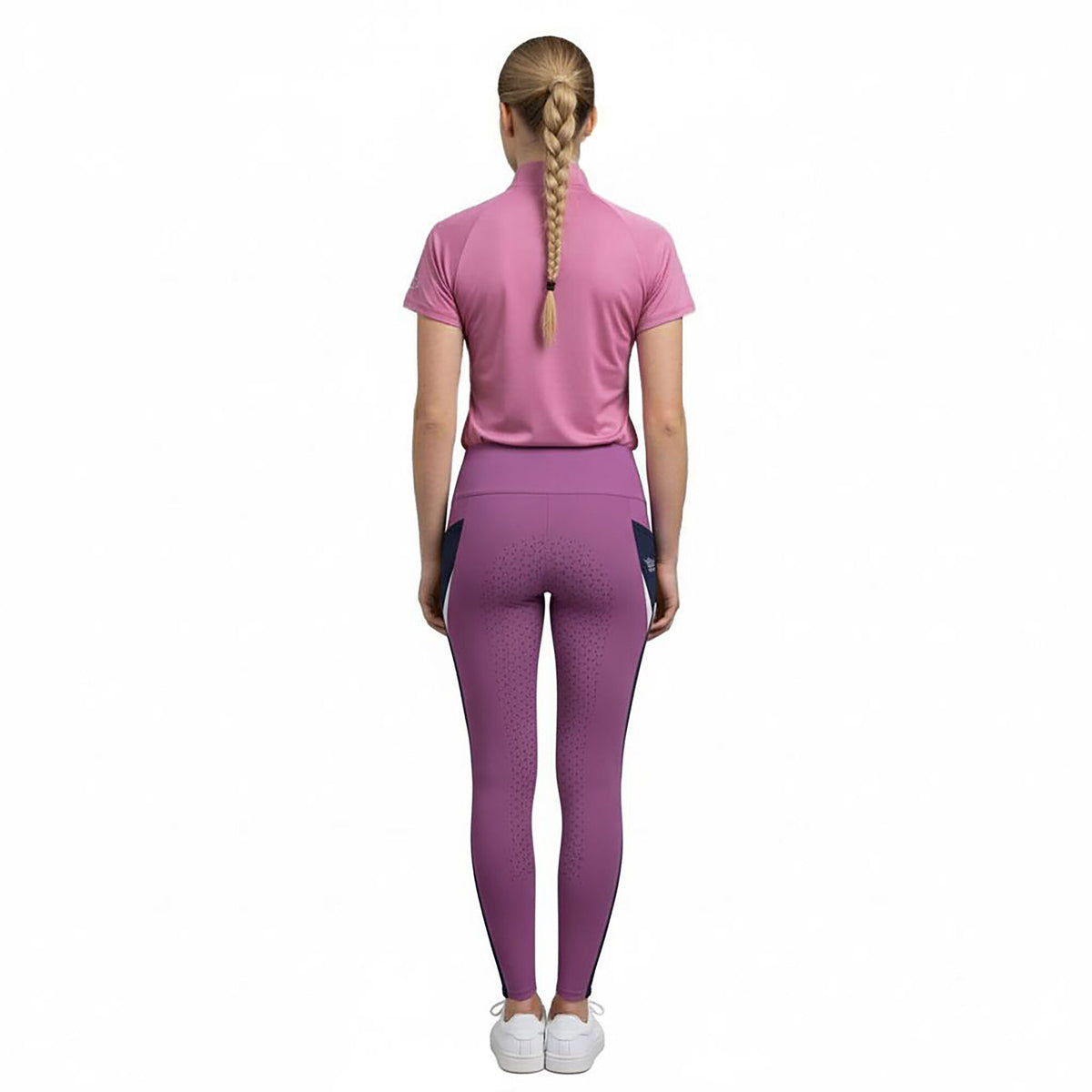 BRIDGE Ladies FG Color Blocks Riding Thights Spring Crocus (Pink)