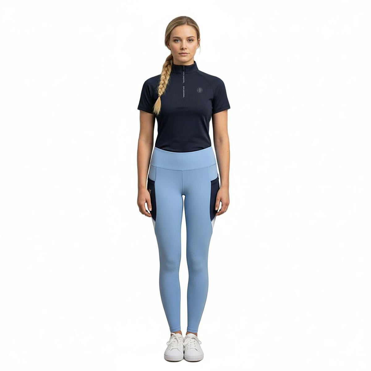 BRIDGE Ladies FG Color Blocks Riding Thights Placid Blue(Lt Blue)
