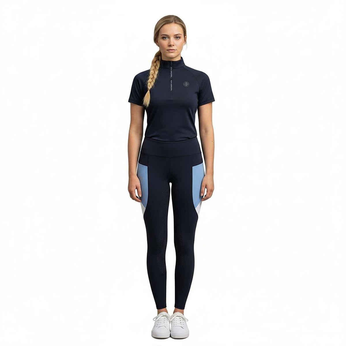 BRIDGE Ladies FG Color Blocks Riding Thights Navy (Black Iris)