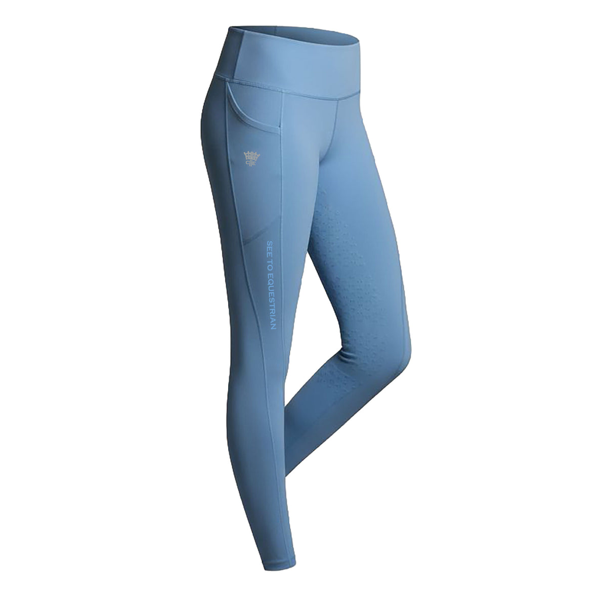 WATERLOO Ladies FG Solid Riding Thights Placid Blue(Lt Blue)