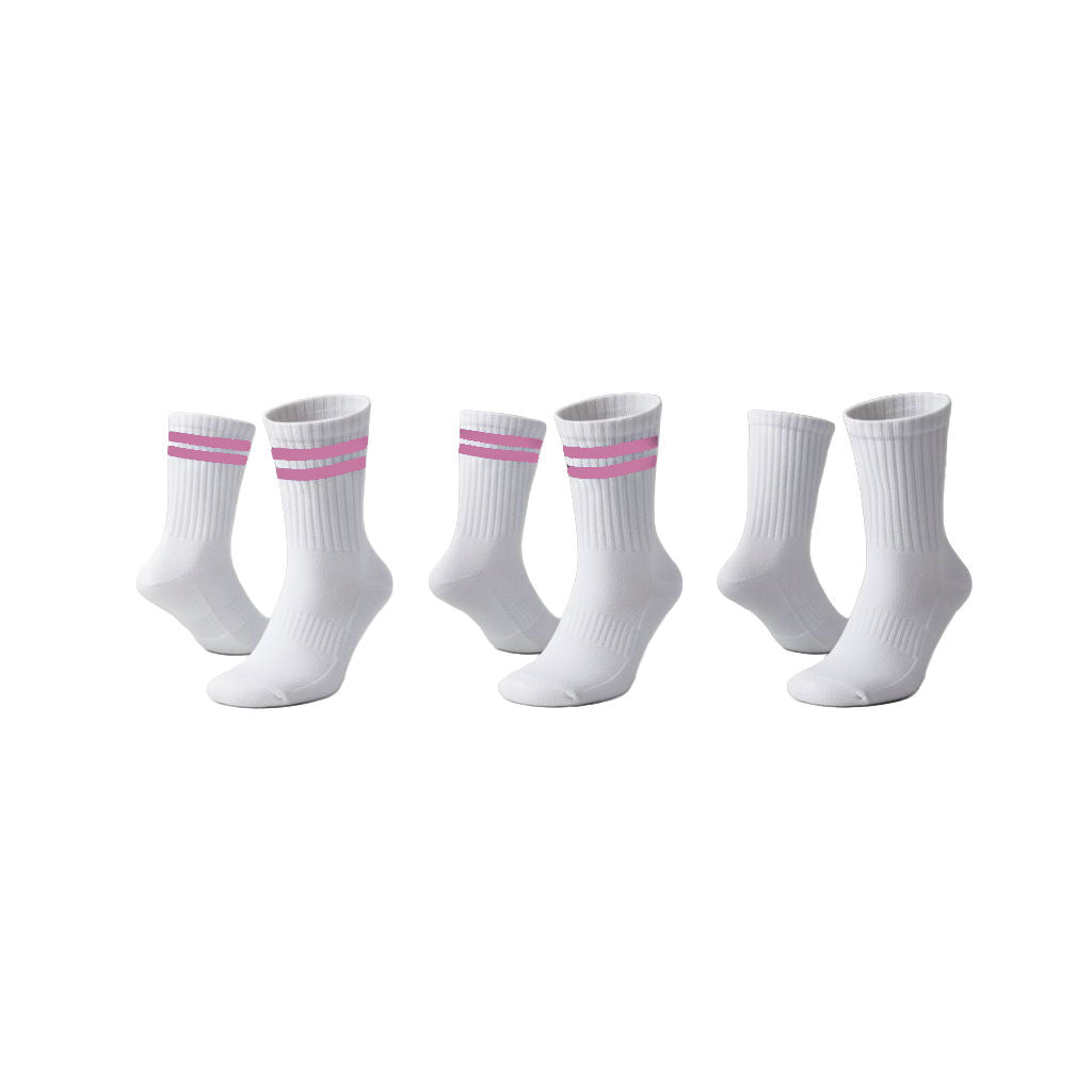 ST JAMES 3 Pack Tennis Socks Spring Crocus (Pink)