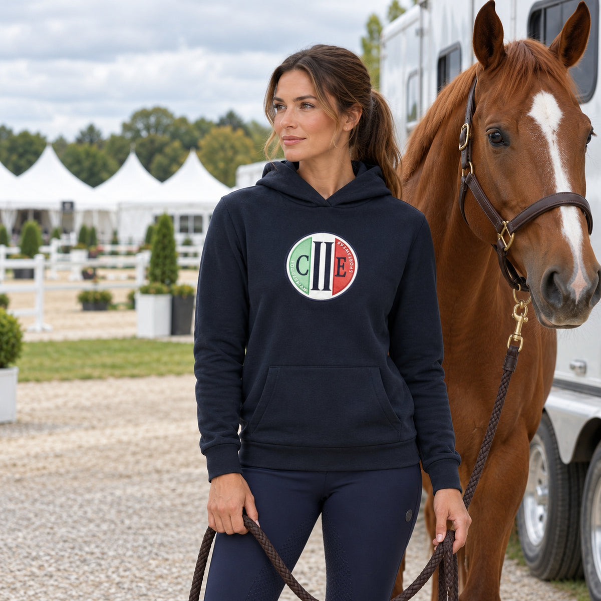 STOCTON Unisex Longsleeved Hoodie Navy (Black Iris)