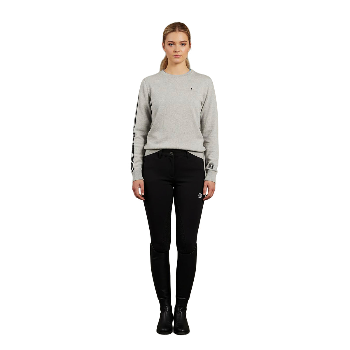 TRACY Longsleeved RN Pullover Grey Melange