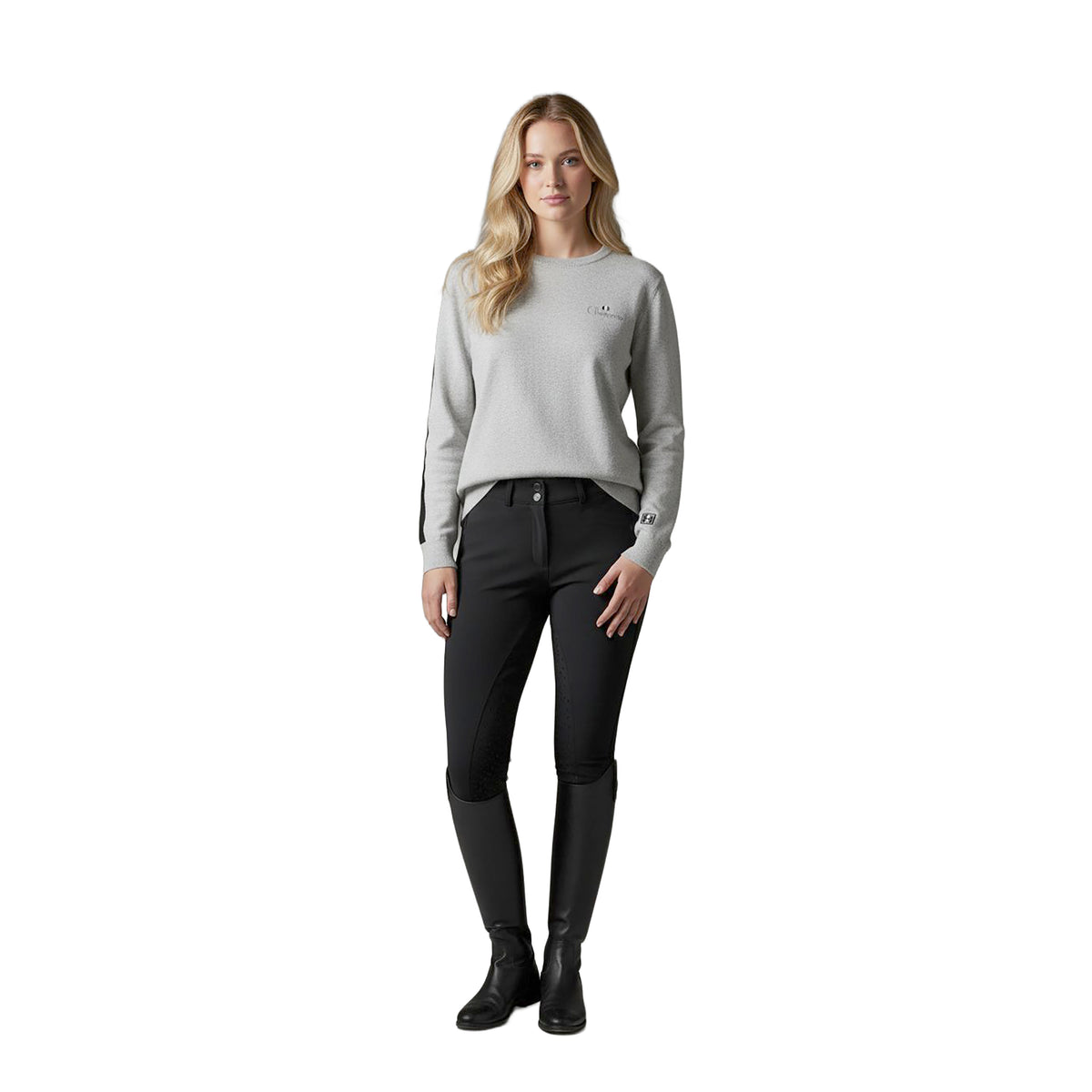 TRACY Longsleeved RN Pullover Grey Melange