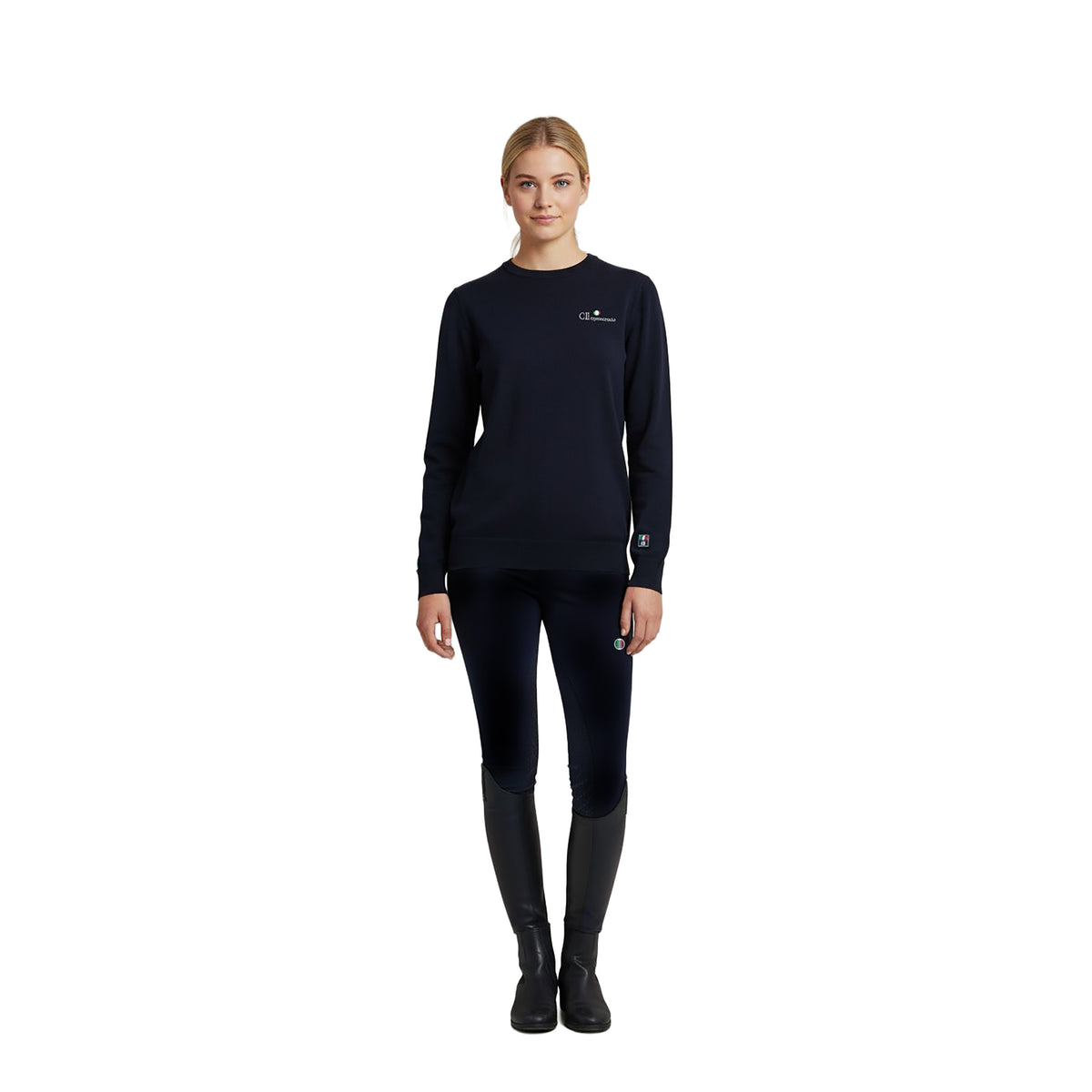 TRACY Longsleeved RN Pullover Navy (Black Iris)