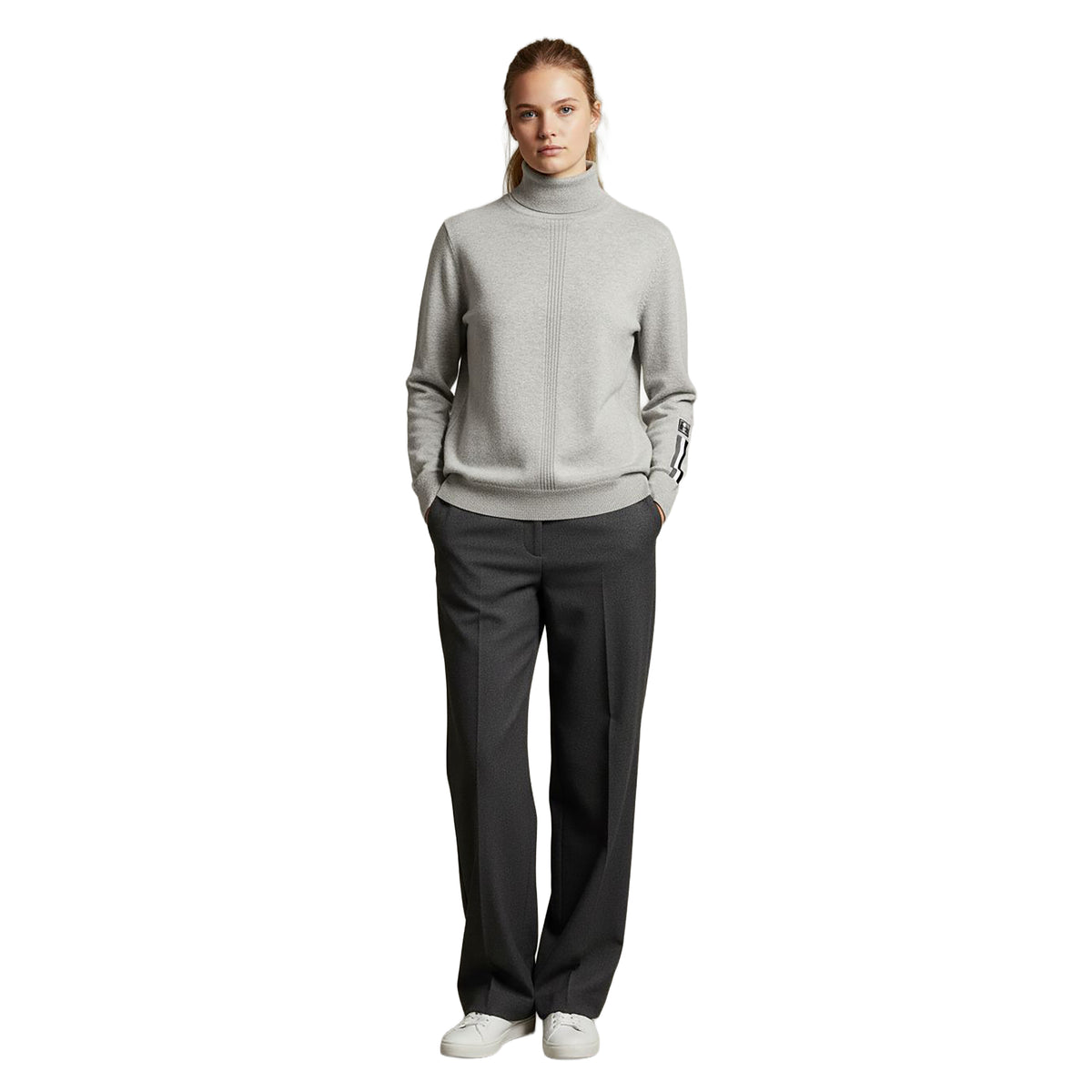 VASCO Longsleeved Rollneck Pullover Grey Melange