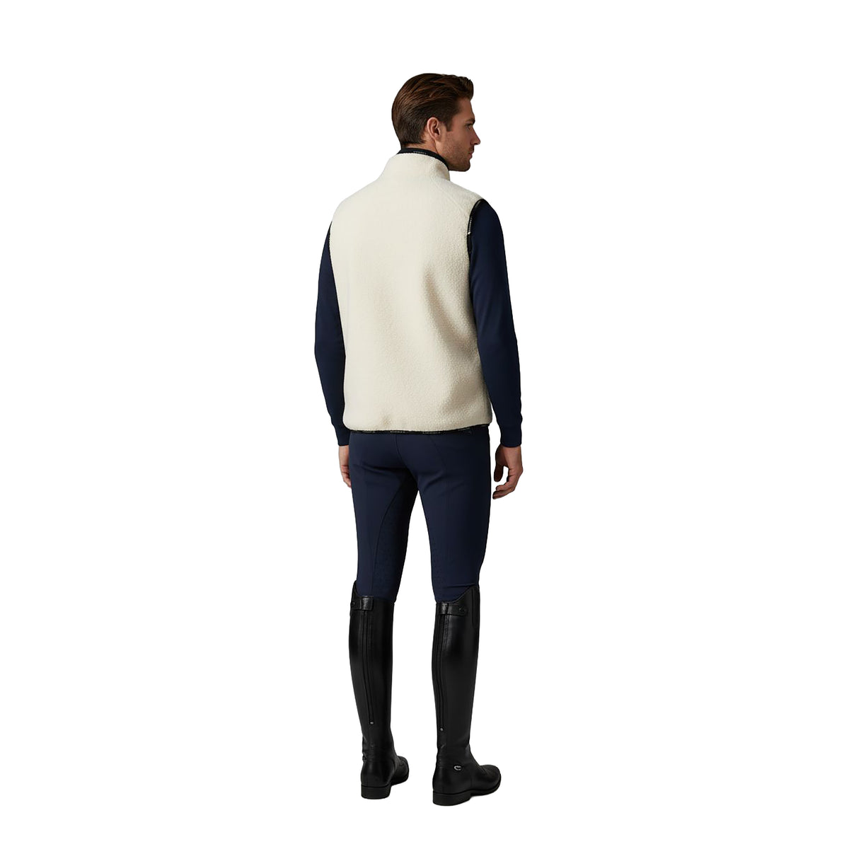 ELK GROVE Sherpa Fleece Vest Offwhite (Snow White)