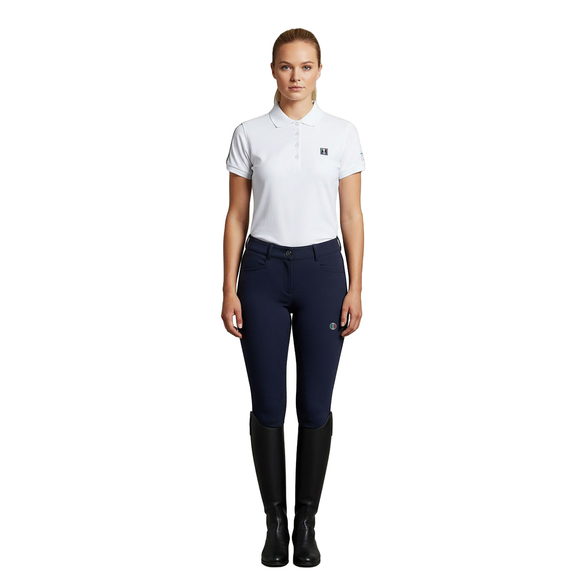 MERCED Polo Neck Pique T-Shirt White (Optical White)