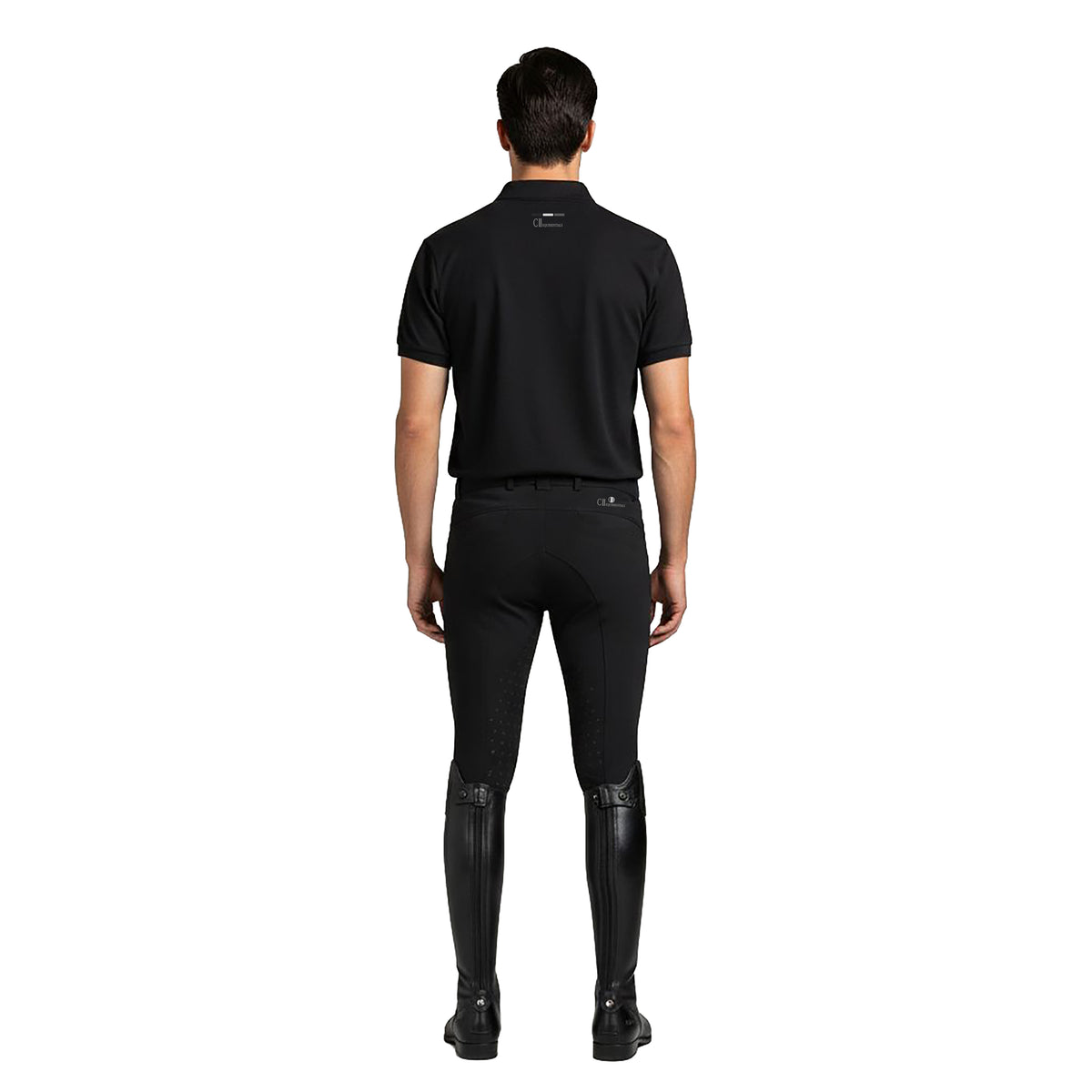 MIDTOWN Poloneck Pique T-Shirt Black (Jet Black)