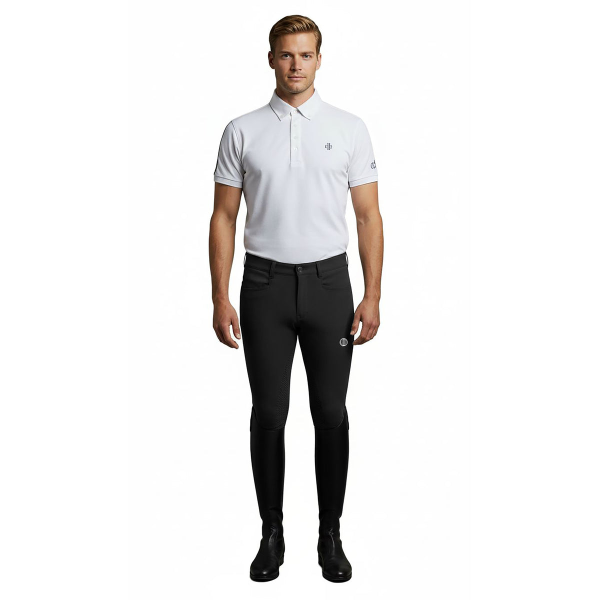 FULLERTON Mens Kneegrip Breeches Black (Jet Black)