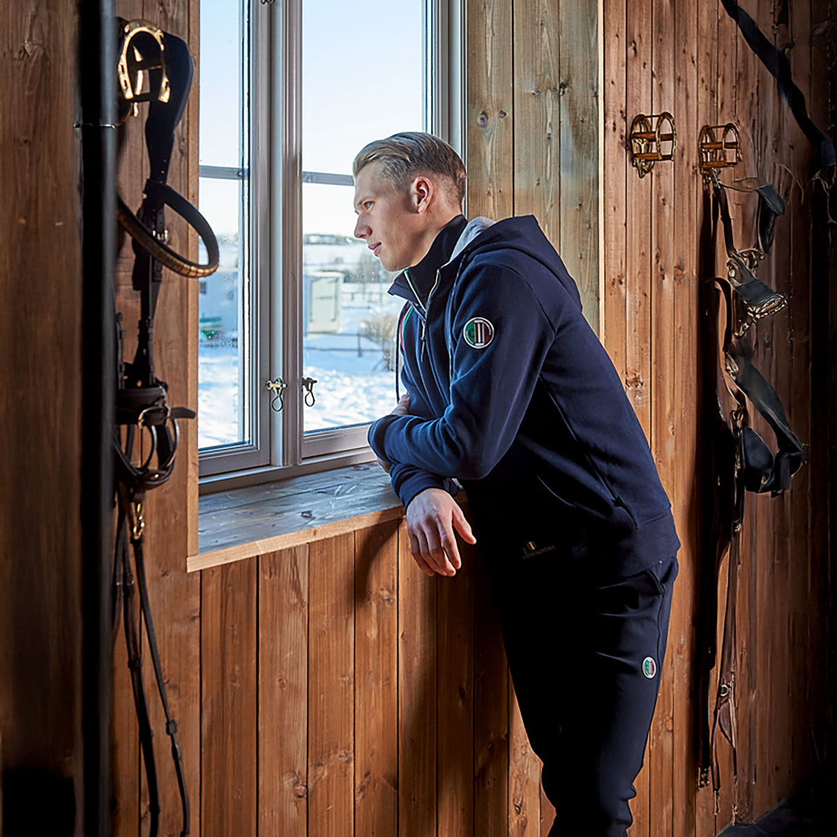 FULLERTON Mens Kneegrip Breeches Navy (Black Iris)