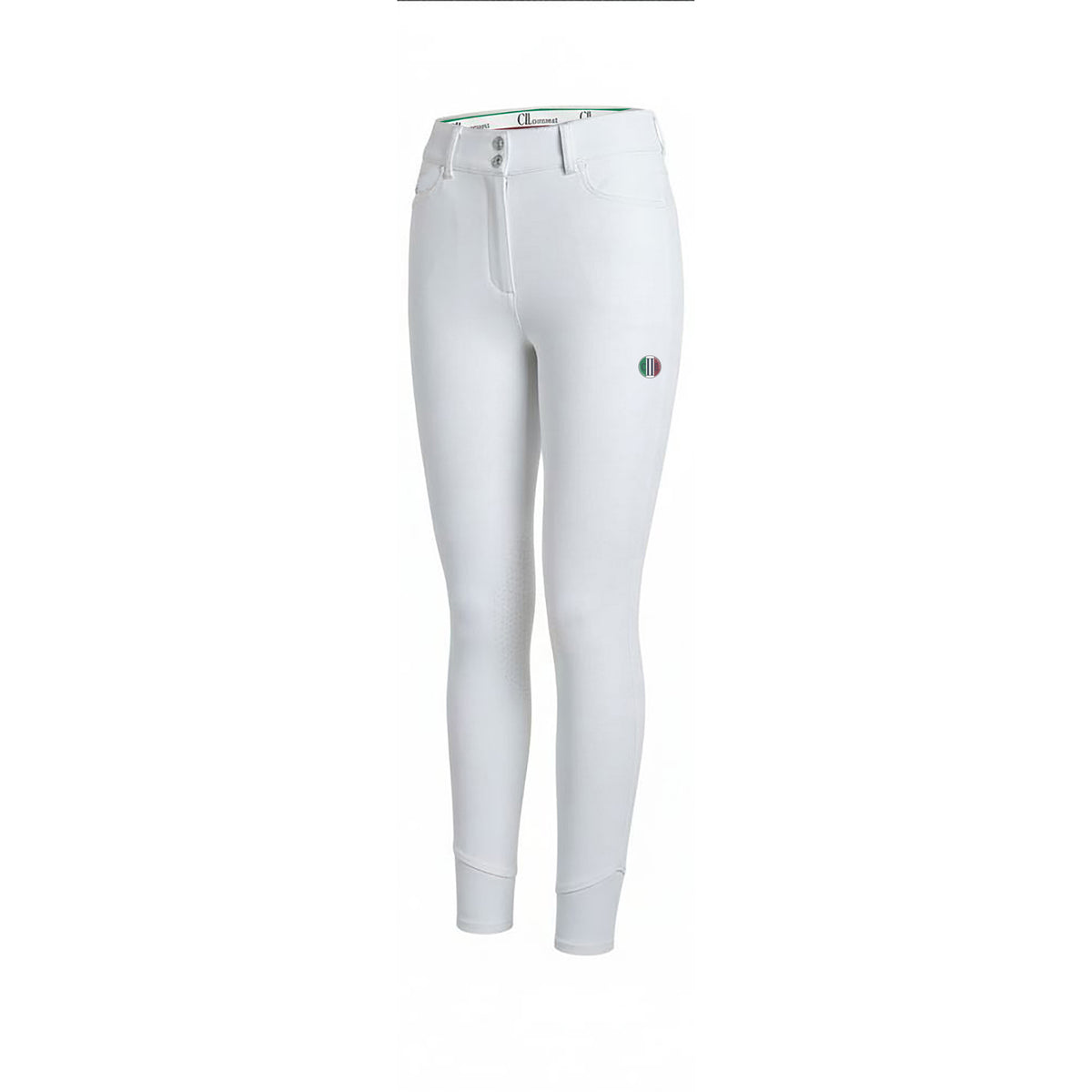 FRESNO WHITE Ladies Knee grip Breeches White (Optical White)