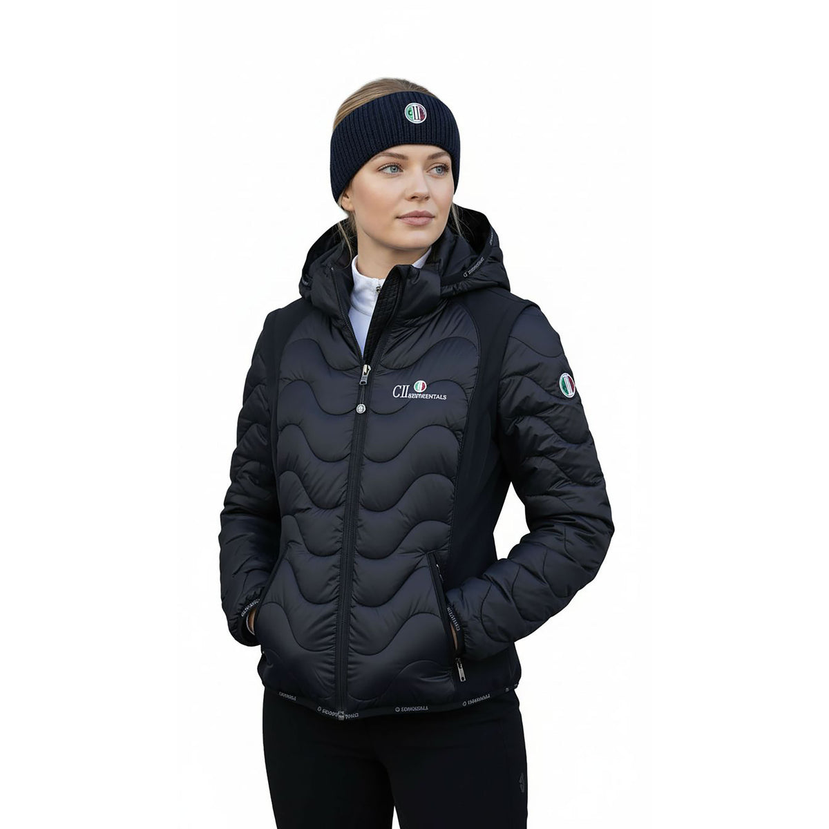 TUSTIN Wool Knitted headband Navy (Black Iris)