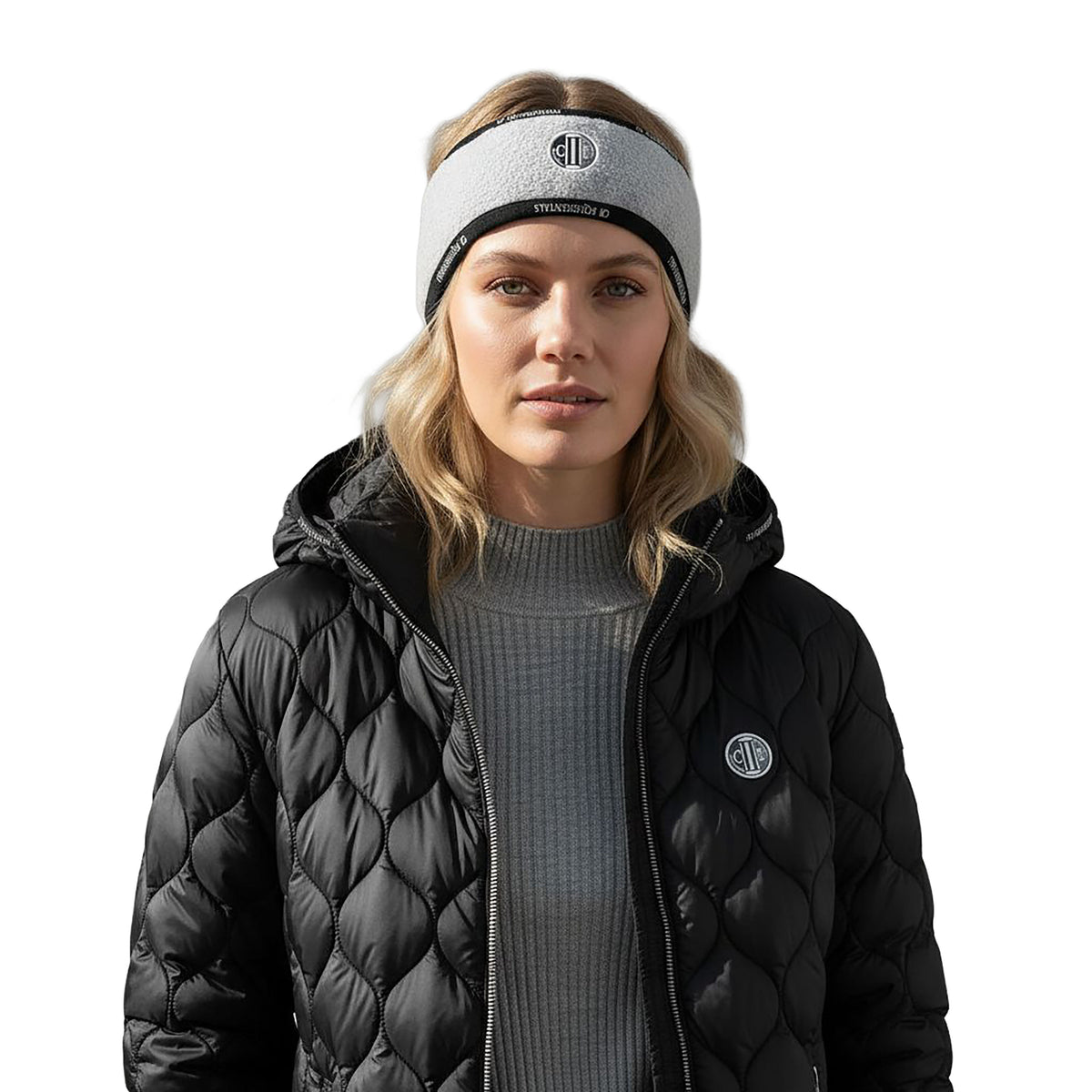 ENCINITAS Fleece Headband Grey Melange