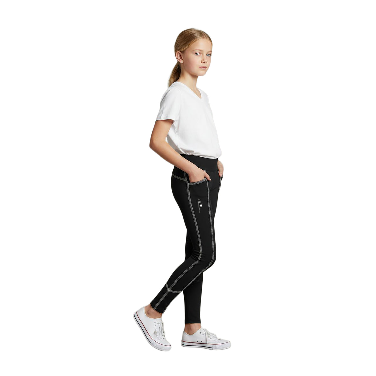 GUANDALUPE Girls Fullgrip thights Black (Jet Black)