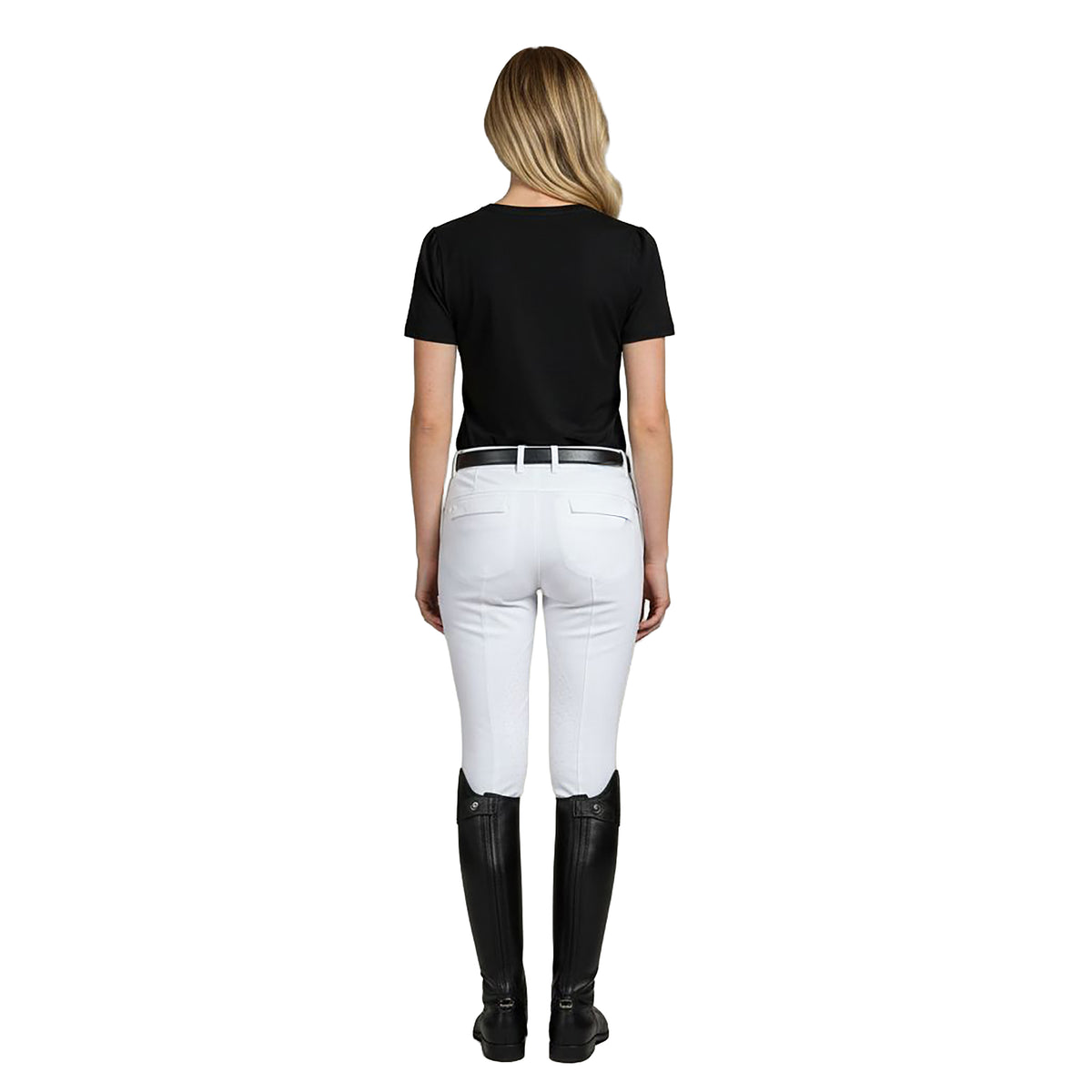 ALBERGO Ladies T-Shirt W embrodery Black (Jet Black)