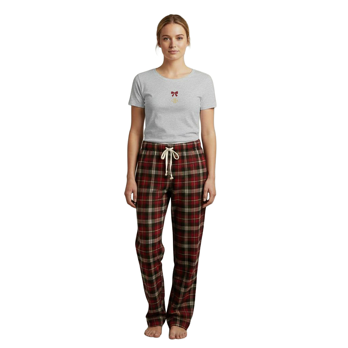 ALBERGO Ladies T-Shirt W embrodery Grey Melange