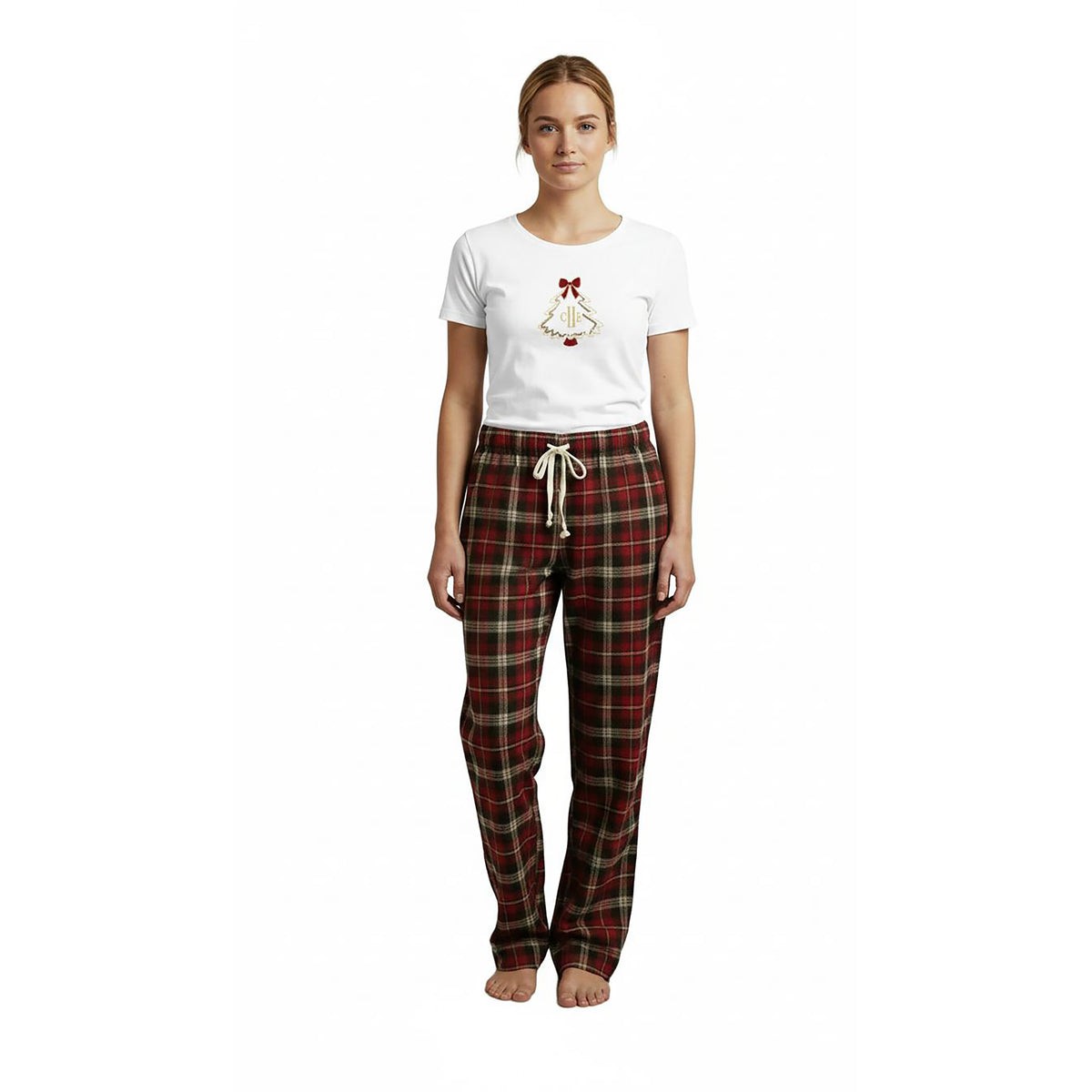 BUCINE Ladies T-Shirt w Embrodery White (Optical White)