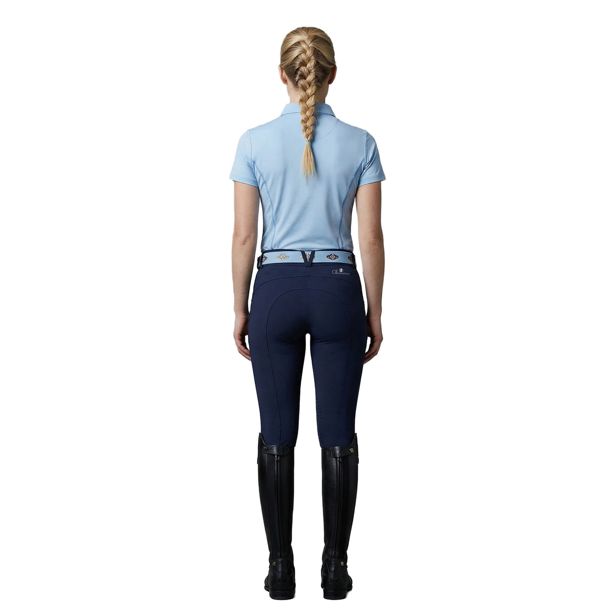 WESTMINISTER Ladies Zip Neck Top Placid Blue(Lt Blue)