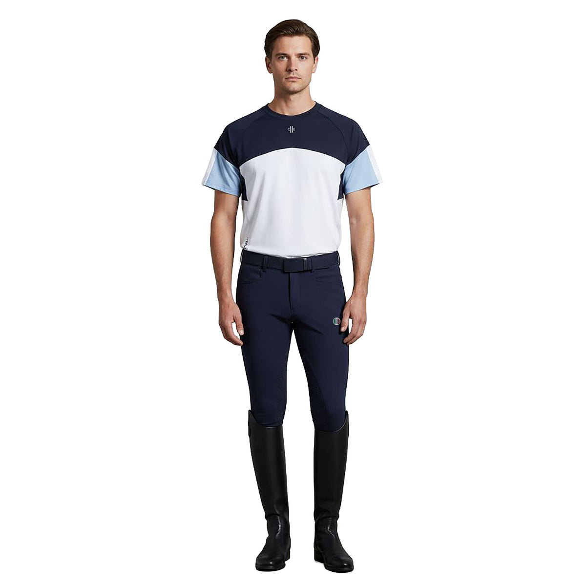 OXFORD Mens Technical RN T-Shirt Navy (Black Iris)