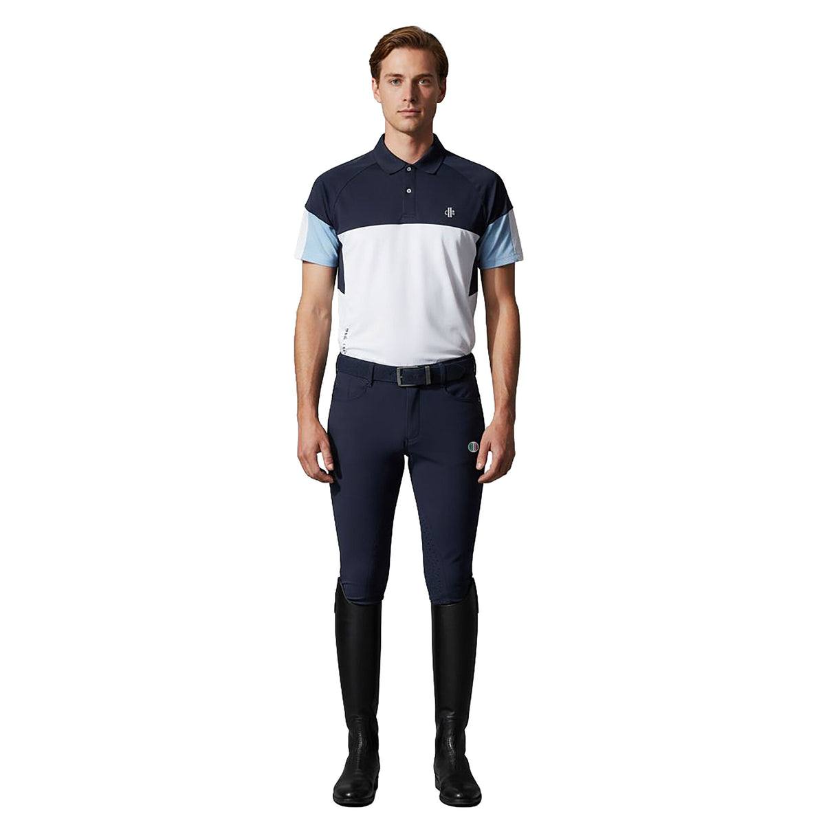 BAKER Mens Technical Polo Shirt Navy (Black Iris)