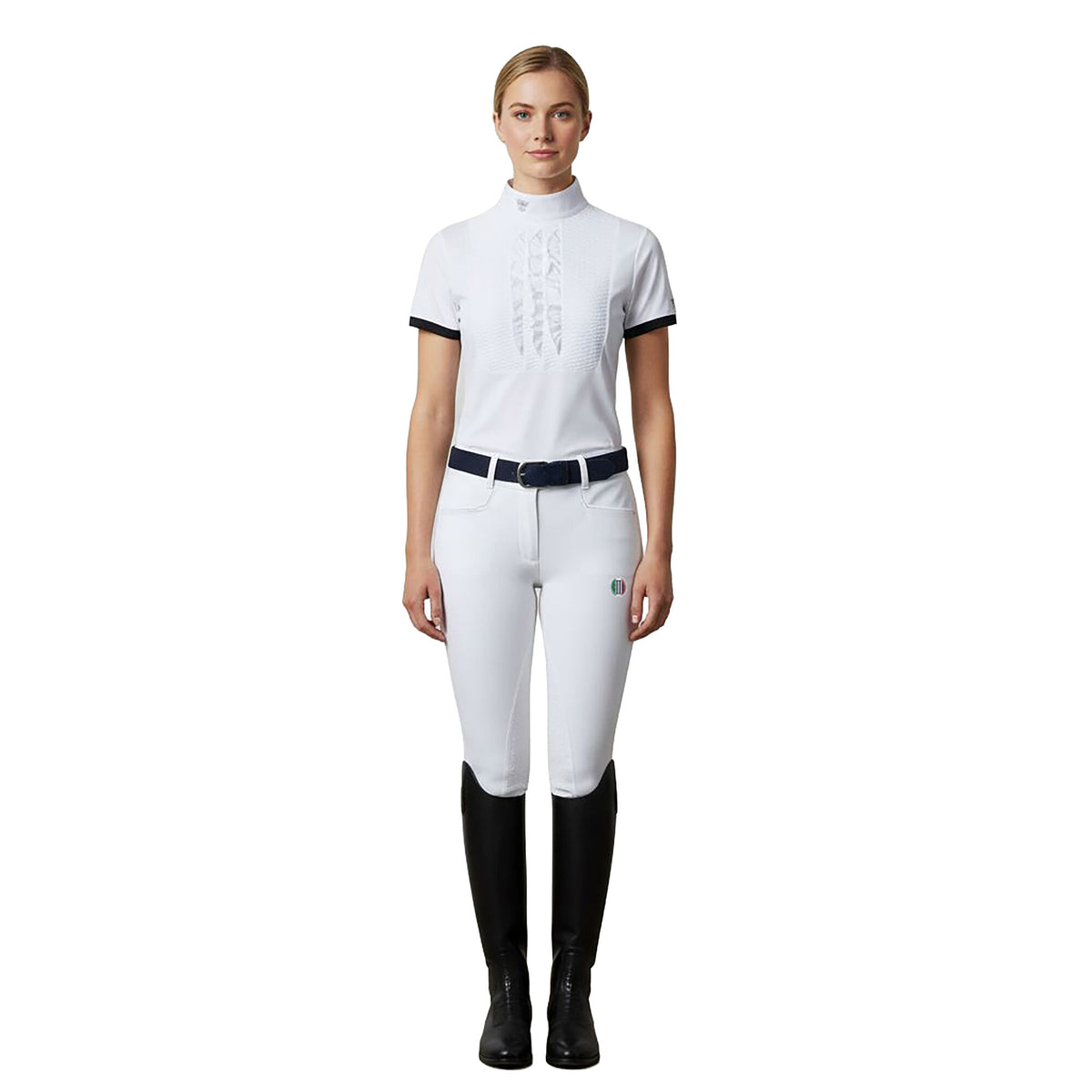 HOLBORN Ladies Showshirt SS w Shirtbreast White (Optical White)