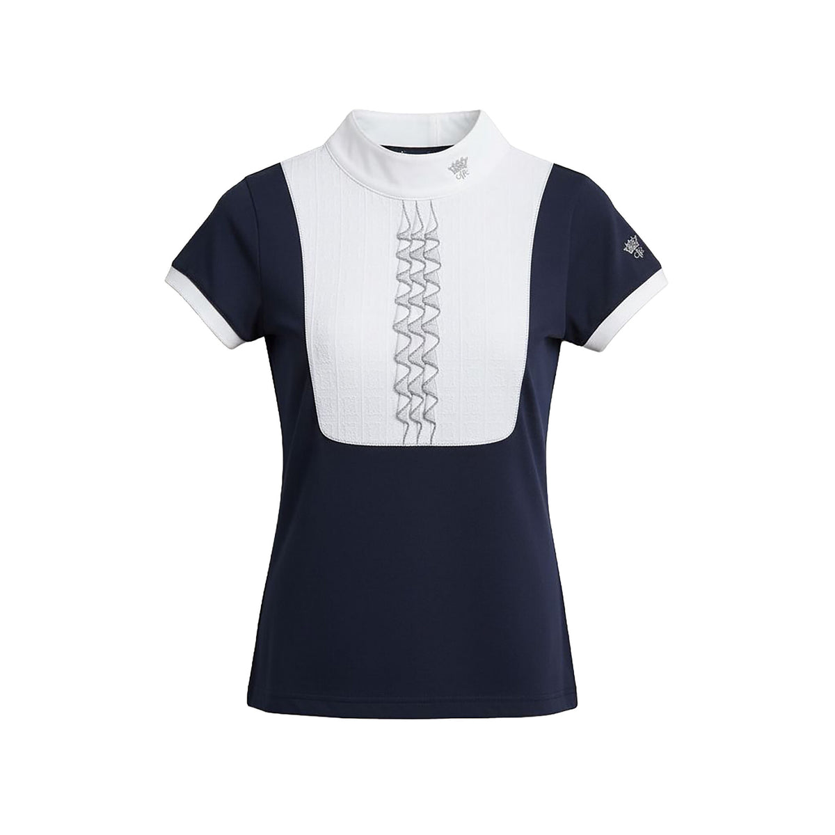 HOLBORN Ladies Showshirt SS w Shirtbreast Navy (Black Iris)