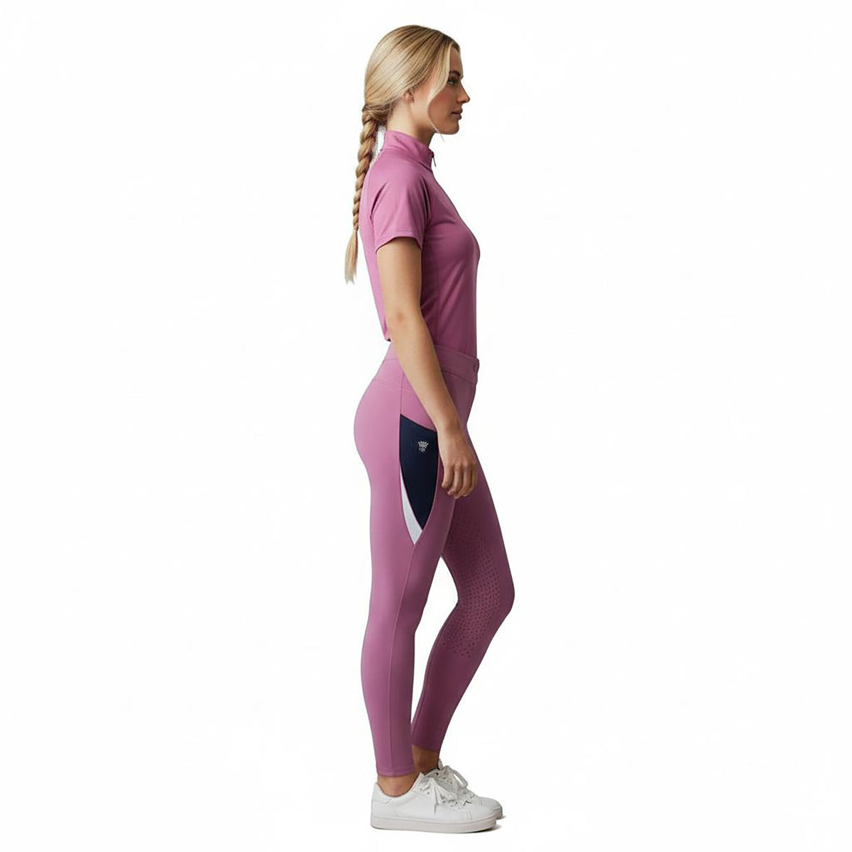 BRIDGE Ladies FG Color Blocks Riding Thights Spring Crocus (Pink)