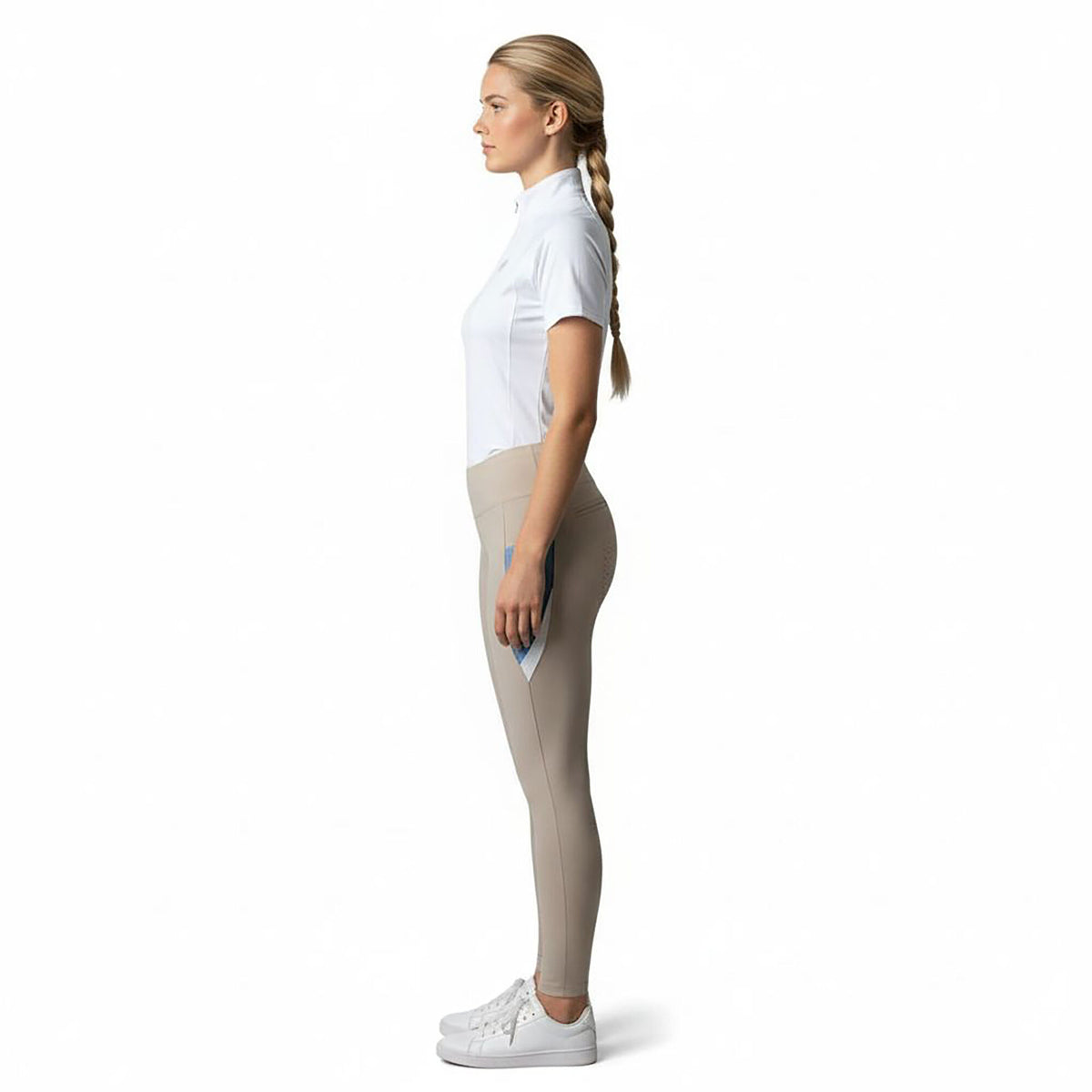 BRIDGE Ladies FG Color Blocks Riding Thights Sandshell (Beige)