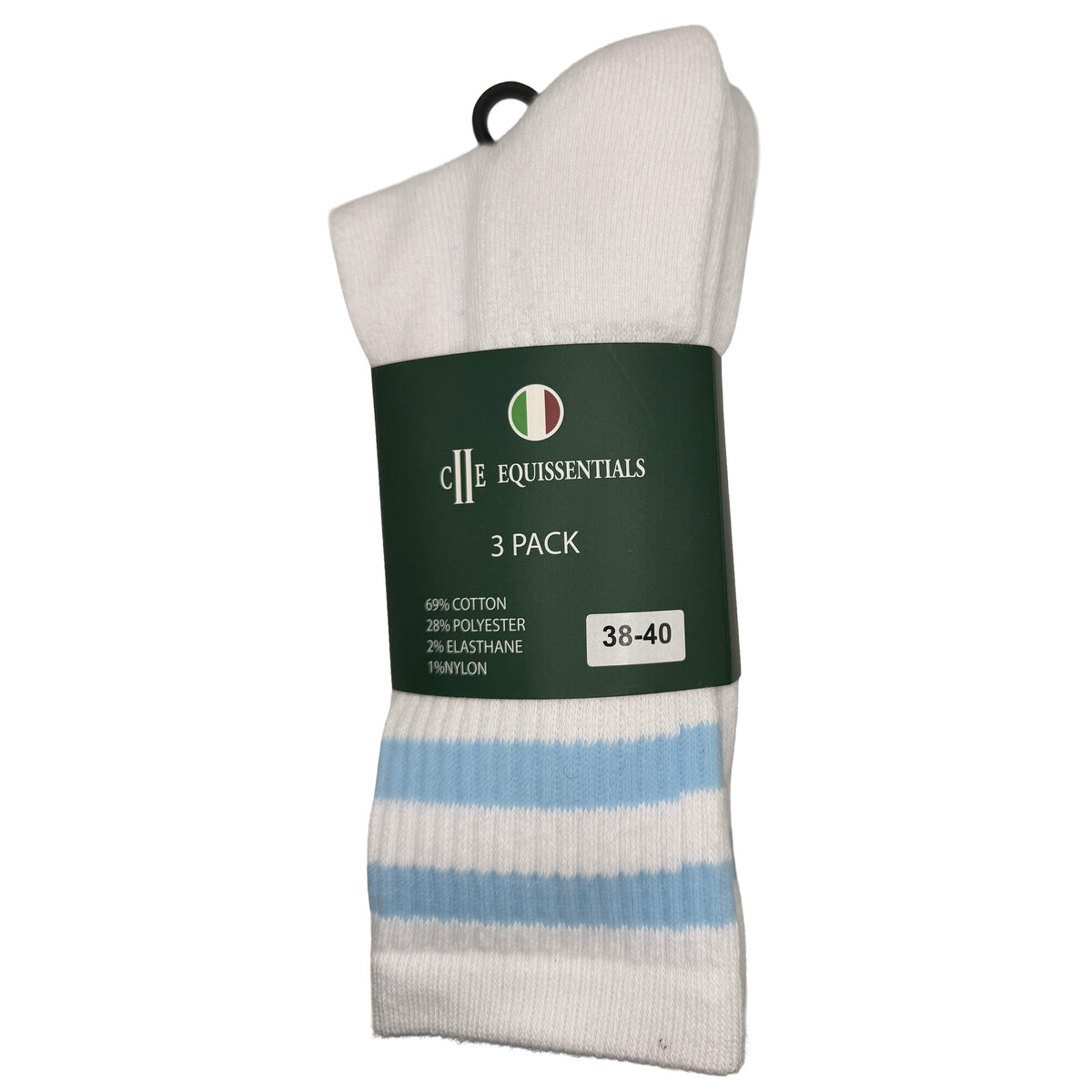 ST JAMES 3 Pack Tennis Socks Placid Blue(Lt Blue)