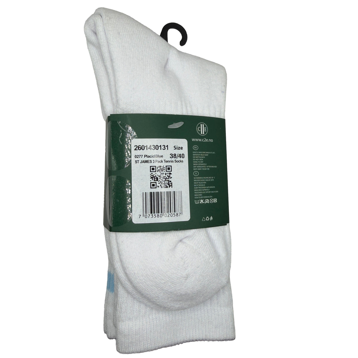 ST JAMES 3 Pack Tennis Socks Placid Blue(Lt Blue)